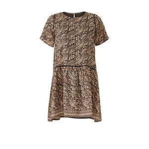 Sea New York Luella Day Printed Drop Waist Mini Dress Sz 8 100% Ramie Boho